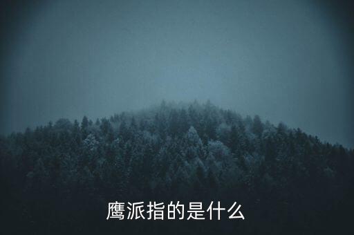 美聯(lián)儲(chǔ)鷹派是什么意思，美國(guó)政壇里的鷹派是什么意思