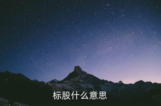 標股什么意思