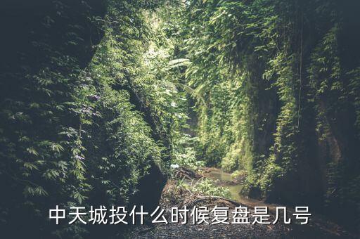 中天城投什么時候復盤是幾號