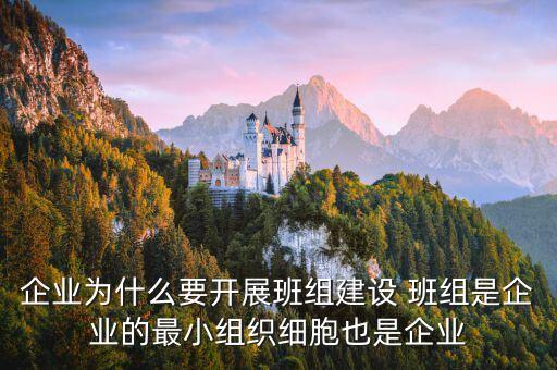 國(guó)企央企為什么要做班組建設(shè)，企業(yè)為什么要開(kāi)展班組建設(shè) 班組是企業(yè)的最小組織細(xì)胞也是企業(yè)