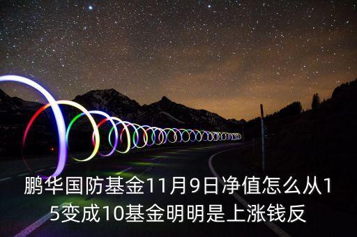 鵬華國防上折是什么意思，鵬華國防基金里的凈值怎么突然間多了好多 是什么情況