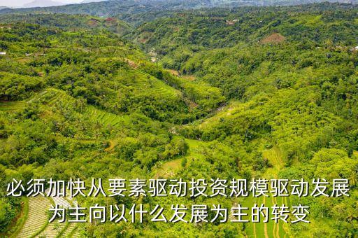 什么發(fā)展為主的轉(zhuǎn)變，必須加快從要素驅(qū)動(dòng)投資規(guī)模驅(qū)動(dòng)發(fā)展為主向以什么發(fā)展為主的轉(zhuǎn)變