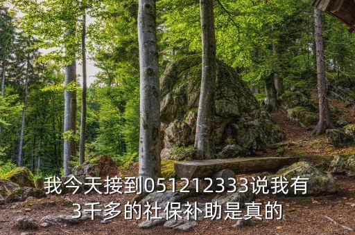 天津街道保險3千多的是什么意思，我今天接到051212333說我有3千多的社保補(bǔ)助是真的