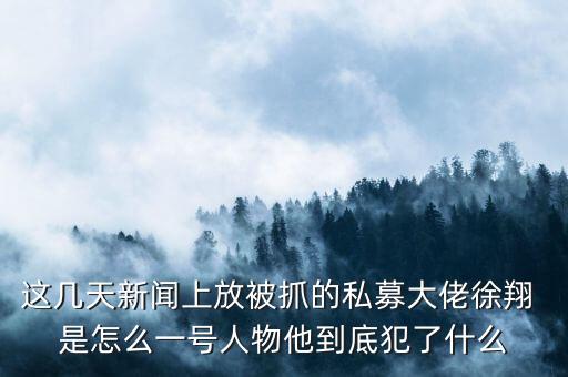 徐翔為什么會抓，澤熙投資徐翔為什么被抓徐翔被抓后私募怎么辦