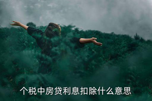 房貸利息抵扣個(gè)稅什么意思，個(gè)稅中房貸利息扣除什么意思