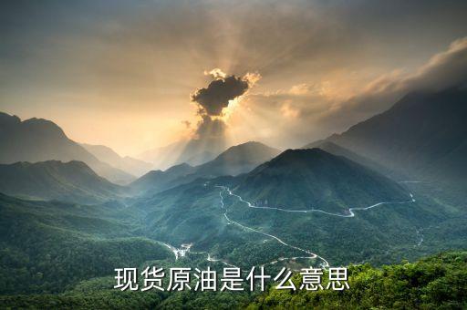 什么是做原油現(xiàn)貨，什么叫現(xiàn)貨原油
