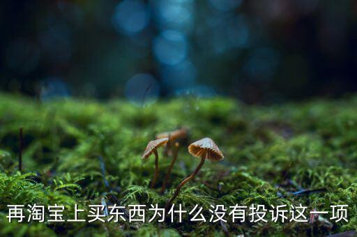 為什么消費者網(wǎng)購不維權(quán)，再淘寶上買東西為什么沒有投訴這一項