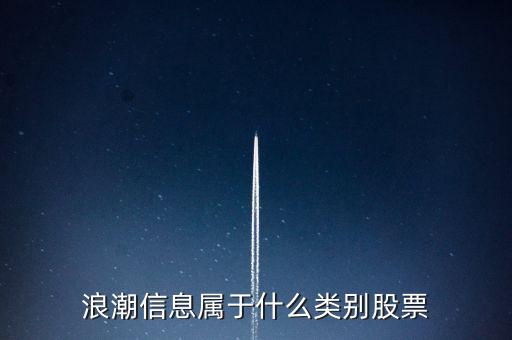 浪潮信息屬于什么類(lèi)別股票