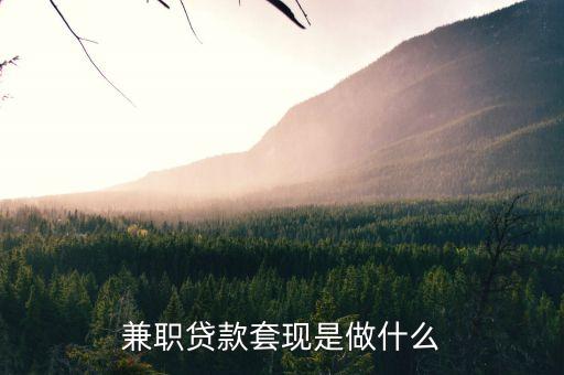 仁仁分期的兼職是什么，兼職貸款套現(xiàn)是做什么