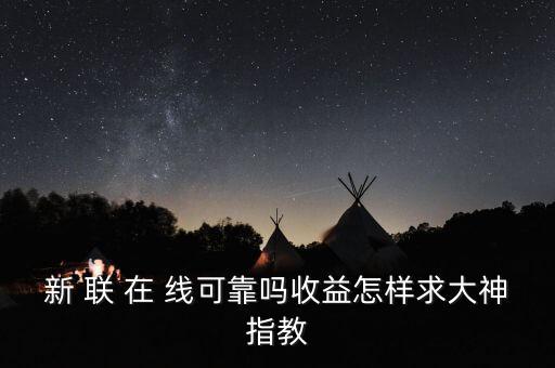 新聯(lián)在線理財(cái)是什么，新 聯(lián) 在 線可靠嗎收益怎樣求大神指教