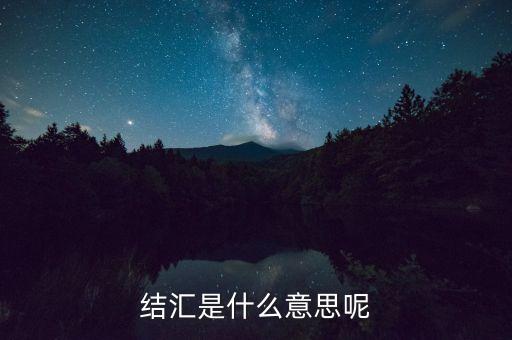 意愿結(jié)匯是什么意思，結(jié)匯是什么意思