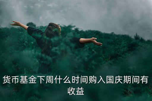482002貨幣基金什么時(shí)候開始升購，貨幣基金下周什么時(shí)間購入國慶期間有收益