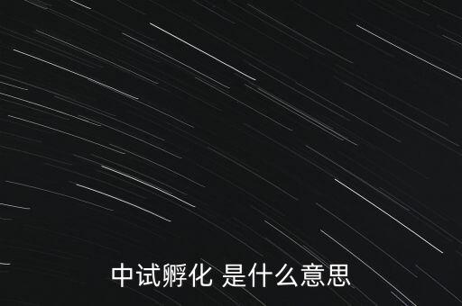 中試孵化是什么意思，中試孵化 是什么意思