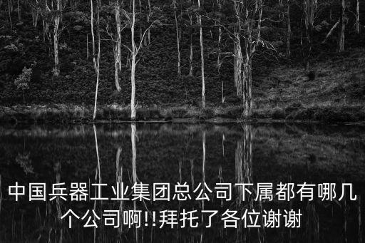 中國兵器工業(yè)集團(tuán)總公司下屬都有哪幾個(gè)公司啊!!拜托了各位謝謝