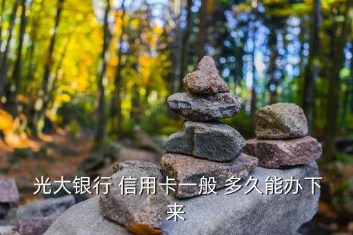光大銀行信用卡審核要多久,光大信用卡初審過了面簽被拒