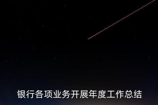  銀行各項業(yè)務開展年度工作總結(jié)