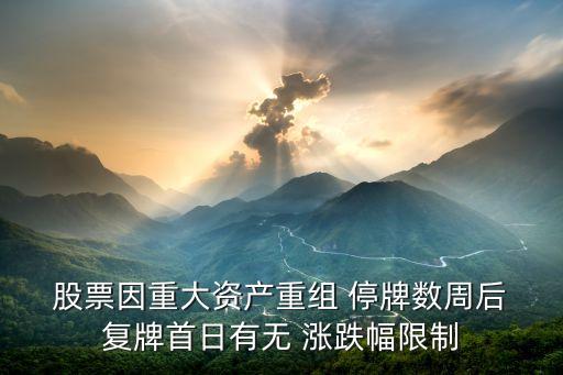  股票因重大資產(chǎn)重組 停牌數(shù)周后 復(fù)牌首日有無(wú) 漲跌幅限制