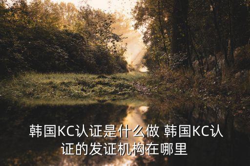  韓國KC認(rèn)證是什么做 韓國KC認(rèn)證的發(fā)證機(jī)構(gòu)在哪里
