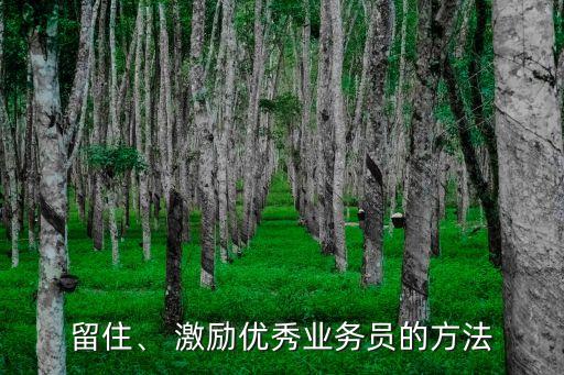 留住、 激勵(lì)優(yōu)秀業(yè)務(wù)員的方法