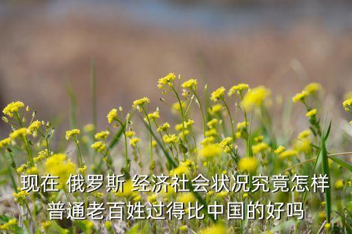 現(xiàn)在 俄羅斯 經濟社會狀況究竟怎樣普通老百姓過得比中國的好嗎