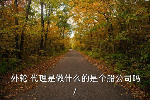  外輪 代理是做什么的是個(gè)船公司嗎/