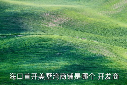  ?？谑组_美墅灣商鋪是哪個(gè) 開發(fā)商