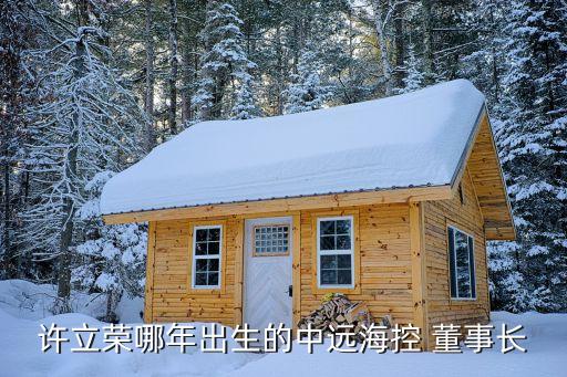 許立榮哪年出生的中遠(yuǎn)?？?董事長(zhǎng)
