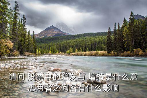 請(qǐng)問(wèn) 股票中的增發(fā)與 增持是什么意思兩者之間各有什么影響