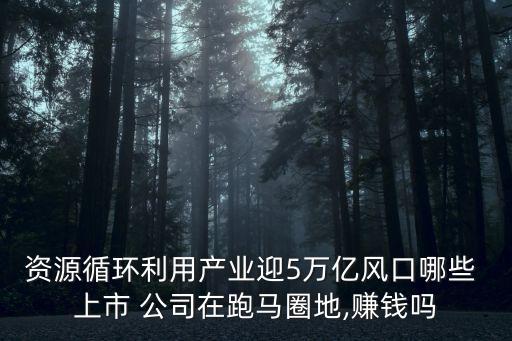 資源循環(huán)利用產業(yè)迎5萬億風口哪些 上市 公司在跑馬圈地,賺錢嗎