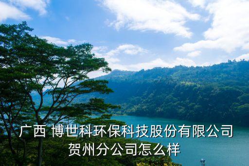  廣西 博世科環(huán)?？萍脊煞萦邢薰举R州分公司怎么樣