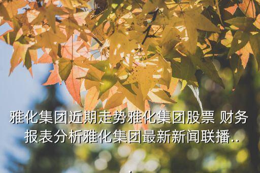 雅化集團近期走勢雅化集團股票 財務 報表分析雅化集團最新新聞聯(lián)播...