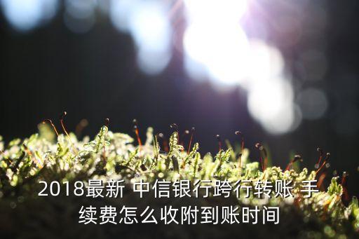 2018最新 中信銀行跨行轉(zhuǎn)賬 手續(xù)費(fèi)怎么收附到賬時間