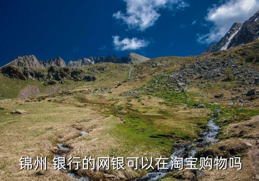  錦州 銀行的網(wǎng)銀可以在淘寶購物嗎