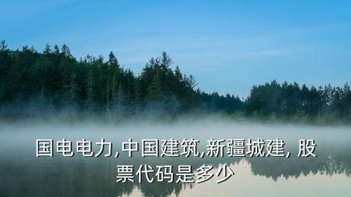 國(guó)電電力,中國(guó)建筑,新疆城建, 股票代碼是多少
