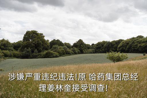 涉嫌嚴重違紀違法!原 哈藥集團總經(jīng)理姜林奎接受調(diào)查!