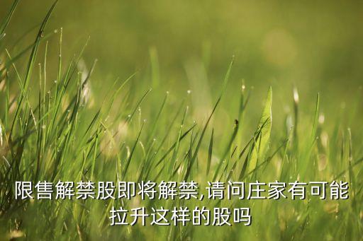 限售解禁股即將解禁,請(qǐng)問莊家有可能拉升這樣的股嗎