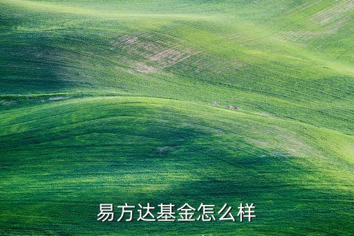 易方達基金怎么樣