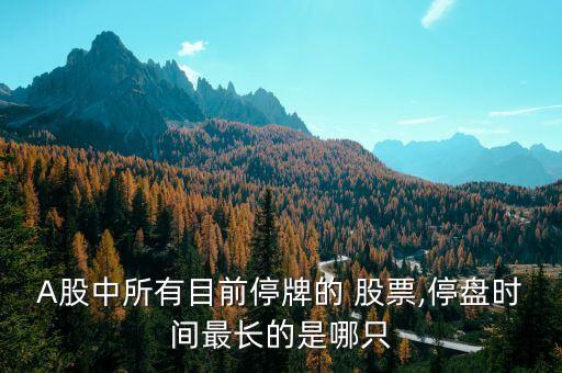 A股中所有目前停牌的 股票,停盤(pán)時(shí)間最長(zhǎng)的是哪只