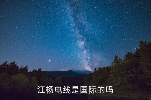 江楊電線是國(guó)際的嗎