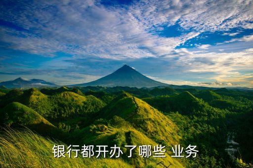 銀行都開辦了哪些 業(yè)務