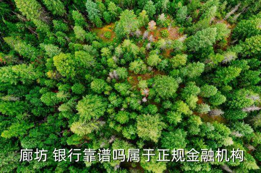  廊坊 銀行靠譜嗎屬于正規(guī)金融機構(gòu)