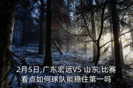 2月5日,廣東宏遠(yuǎn)VS 山東,比賽看點如何球隊能穩(wěn)住第一嗎
