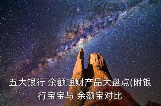 五大銀行 余額理財(cái)產(chǎn)品大盤(pán)點(diǎn)(附銀行寶寶與 余額寶對(duì)比