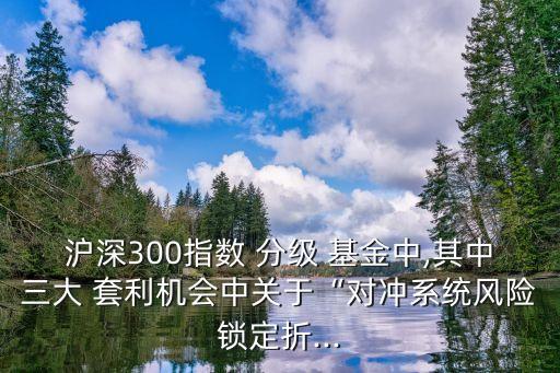 滬深300指數(shù) 分級 基金中,其中三大 套利機(jī)會(huì)中關(guān)于“對沖系統(tǒng)風(fēng)險(xiǎn)鎖定折...