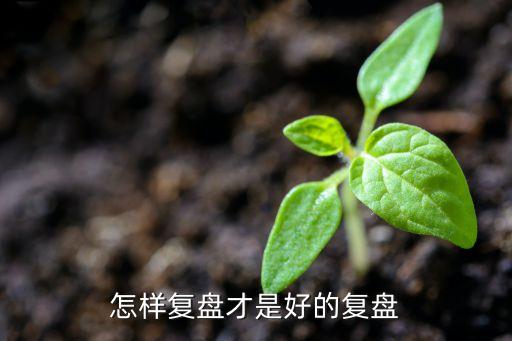 怎樣復(fù)盤(pán)才是好的復(fù)盤(pán)