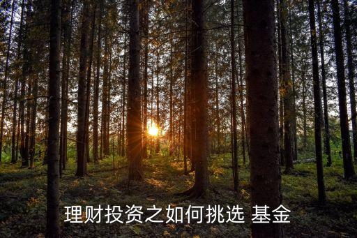 理財投資之如何挑選 基金