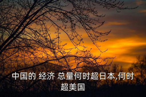 中國的 經濟 總量何時超日本,何時超美國