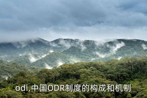 中國odi,中國ODR制度的構(gòu)成和機(jī)制