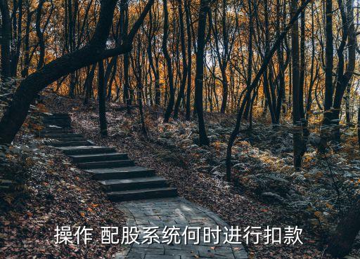 操作 配股系統(tǒng)何時進行扣款