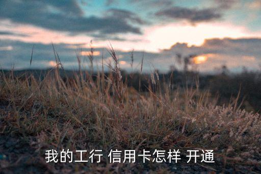 我的工行 信用卡怎樣 開(kāi)通